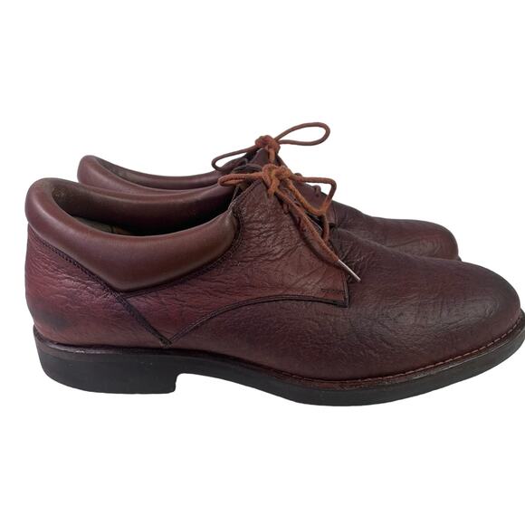 TAUER & JOHNSON Shoes Oxford Mens 12 Brown Handcrafted Leather Lace Up - Picture 1 of 15